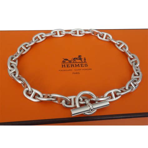 large collier hermes chaine d'ancre|hermes chaine d'ancre enchainee ring.